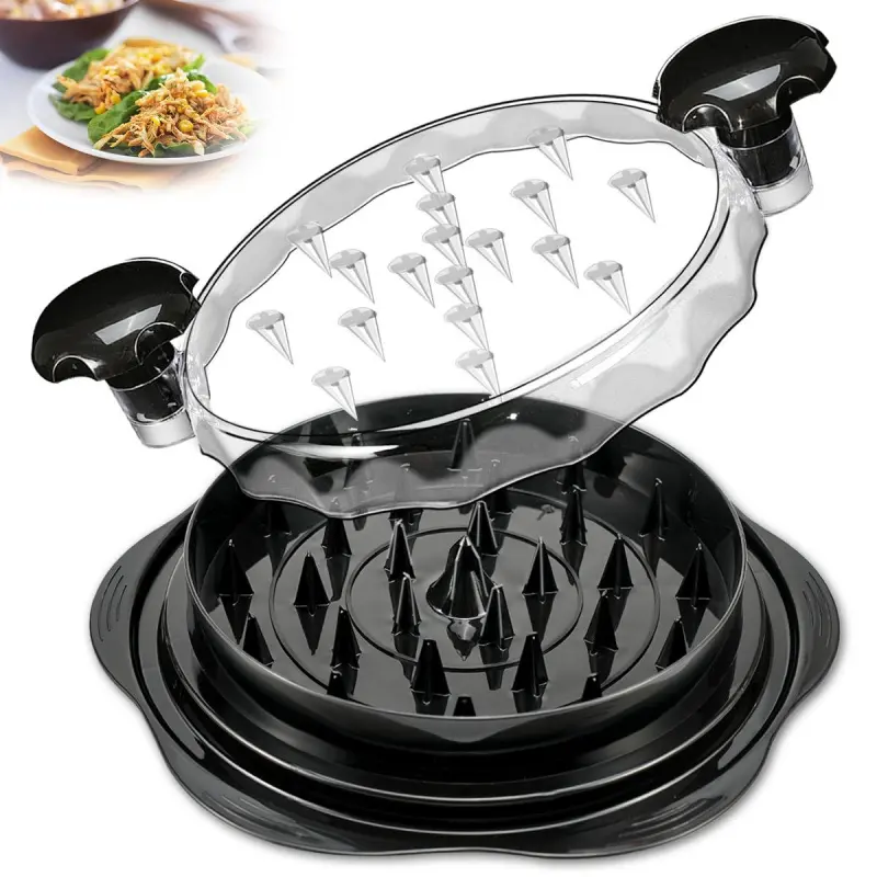 Chicken Shredder Tool Twist, Visible Chicken Breast Grinder Machine for Ground Food, Meat & Vegetables (Elegant Black)  Slicer Kitchen, Multifunctional Kitchen Tool, Meat Shredders, Kitchen Utensils