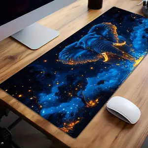 Elephant Starfire Cool Office Gaming Mouse Pad - Large Non-Slip Desk Mat for Laptop Durable Polyester Fiber Washable - Birthday Gift Idea