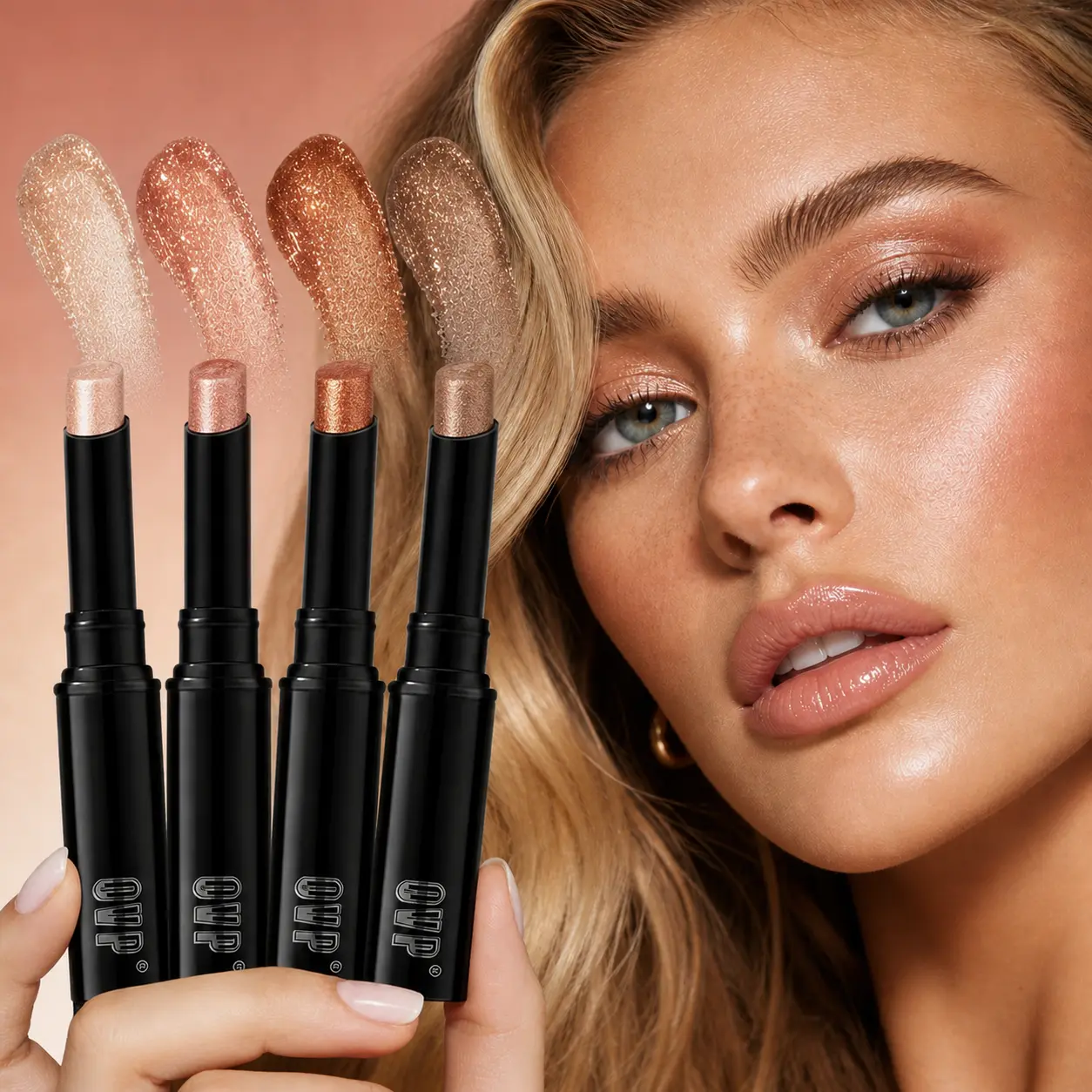 Hydrating Glow Eyeshadow Crayon, Creamy Natural Pearl Finish Glam Pack Glitter, Long-Lasting Makeup Products with Easy Twist Out Application, Youth, Shimmery Eyeshadow, Bling Effect, Glitter Glow, Brightening, Creamy Pearl, Multi-Pack, Cosmetic, Beauty, S
