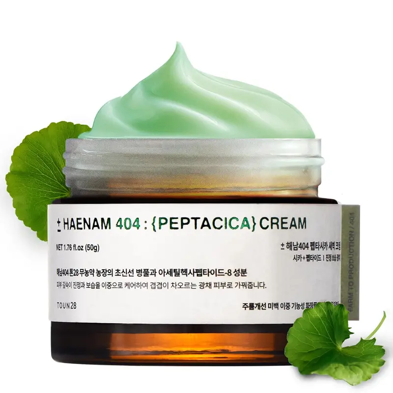 TOUN28 Korean PEPTACICA Overnight Face Cream Moisturizer | 43% Cica, Anti-Aging & Skin Repair | Premium Korean Vegan Beauty