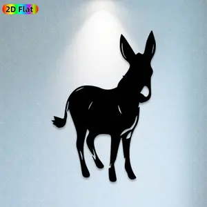1pc Donkey Metal Wall Art, Charming Donkey Statue Mural, Ideal Gift for New Year, Easter, Animal Decor Enthusiasts, Weather-Resistant Metal Wall Decor Wall Sculptures, Perfect for Garden Wall & Backyard Fence, Unique Outdoor Decor Accent