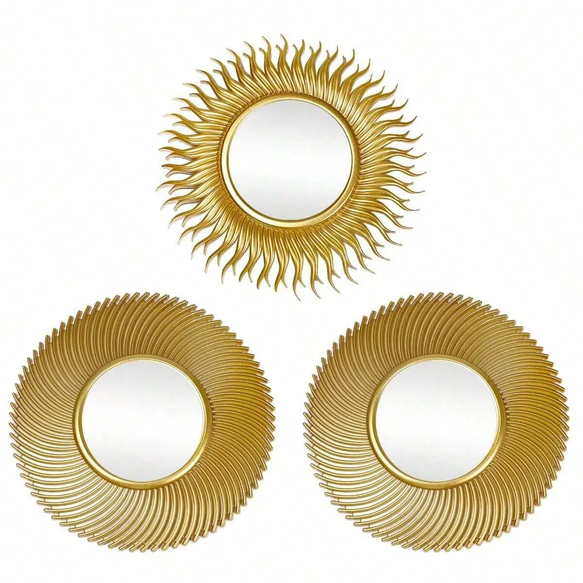 3-Piece Wall Mirror Set, Modern Round Decorative Mirrors, Circle Mirror for Wall, Unique Christmas Gift for Women, Essential Home Décor, Enhances Elegance