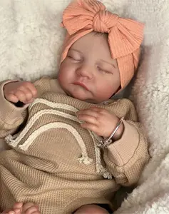 Realistic Reborn Baby Dolls 19Inch Newborn Baby Dolls with Soft Cloth Body Sleeping Lifelike Reborn Baby Dolls Birthday Gift for Kids Age 3+