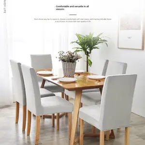 Thick Velvet Dining Chair Covers, Dining Chair Slipcover, Waterproof Table Chair Set (2/4/6/8 Pieces), Christmas Leak-Proof Elastic Chair Covers, Washable Hotel Restaurant Office Banquet Decoration