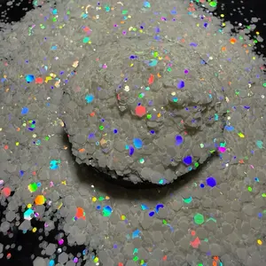 Reese & Riley Co. Opaline - Premium White Holographic Glitter Chunky Mix for Resin Art Tumblers Nails Freshies Slime DIY Crafts Kids Art Projects