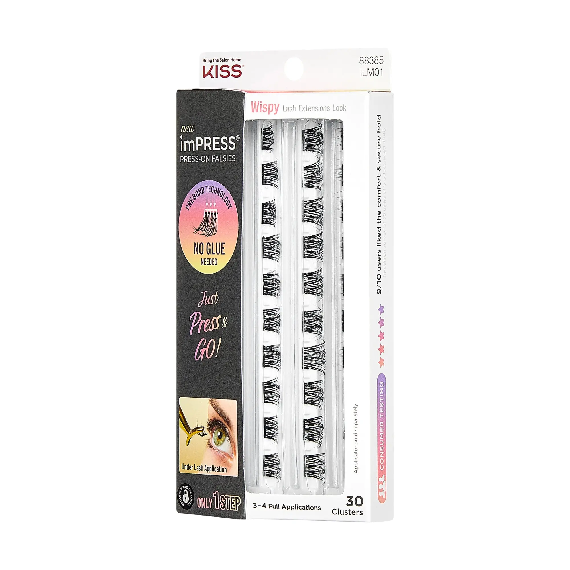 Impress Falsies Self Adhesive Eyelashes Refills 30 Clusters - Wispy