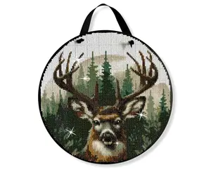Deer Buck Diamond Painting, SQUARE Drills, 11.75" Hanging Sign