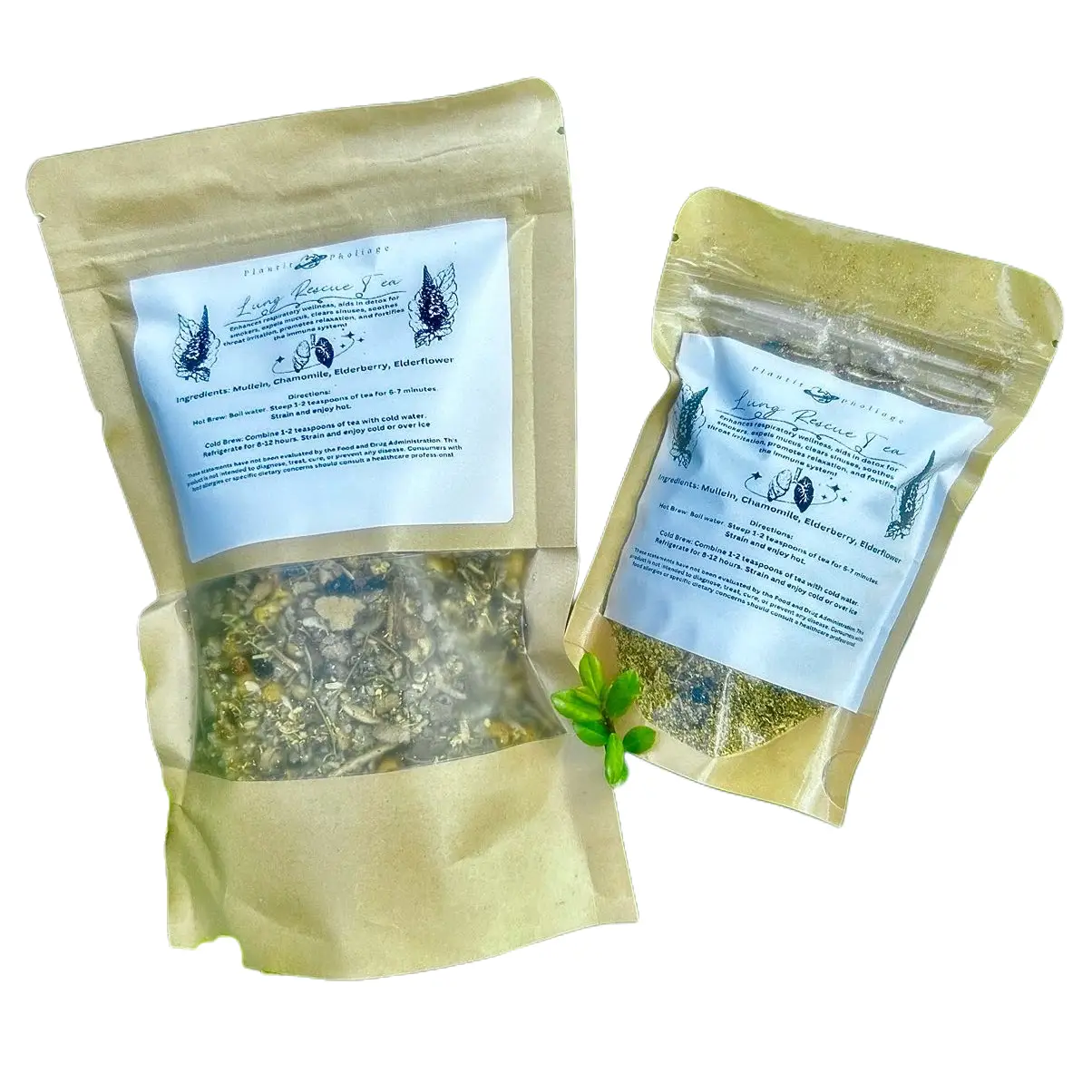 Lung Rescue Tea Blend - Smokers Tea - Mullein Tea Chamomile Elderberry Elderflower - Herbal Tea Blend Natural Beverage for health Organic