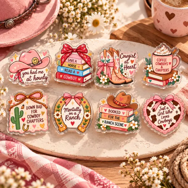 Cowboy Romance MagSafe Phone Grip, Cute Western Cowgirl Magnetic PopSocket, BookTok Cowboy Romance Book Lover Phone Holder, Coquette Western Acrylic Phone Accessory