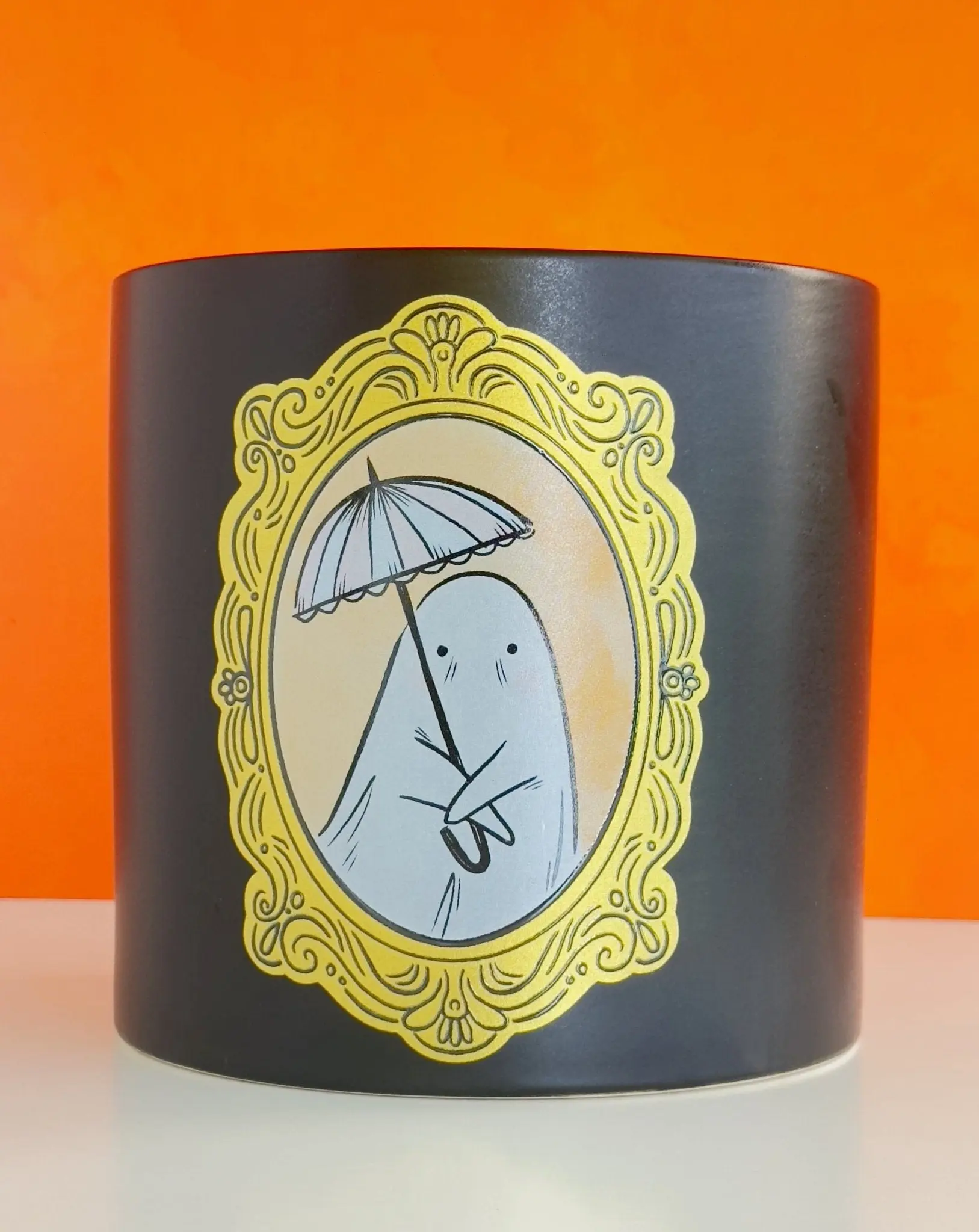 spooky glam portrait planter pot - rainy day ghost