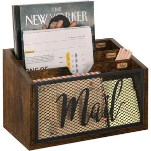 Mail Organizer Countertop, Mail Holder, Mail Sorter for Desk, Desktop Mail Basket, Mail Organizer Wall Mounted, Office Desk Organizers and Accessories for File Paper Folder