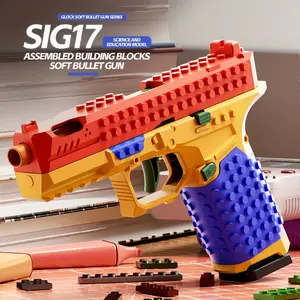 Automatic Ejection Building Blocks Gun - with Bullet Casings, STEM Construction Set with Realistic Bullet Launcher Mechanism, Safe Non-Poisonous Building Blocks for Teens & Adults, Parent-Child Assembly Kit, 2026 Christmas Birthday Gift for Boys &