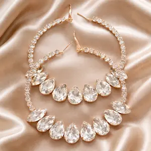 Drip Dynasty- Rhinestone Hoops