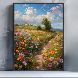 Flower Pattern DIY Diamond Arts Colorful Painting Kit without Frame, 1 Count DIY 5D Diamond Arts Colorful Painting Kit, Wall Art Decor for Home