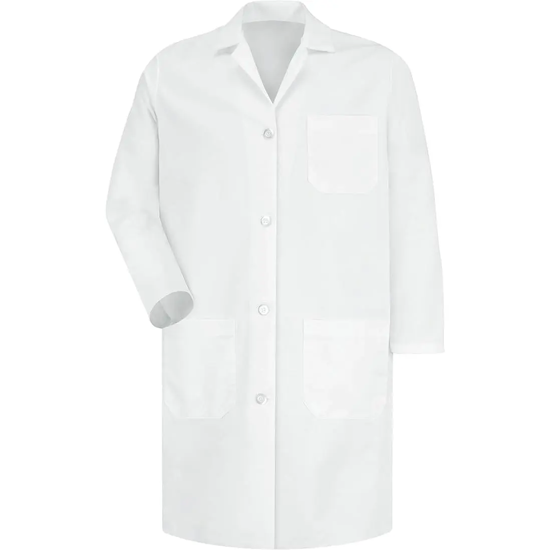 Red Kap Women's Belted Staff Coat - Long-Sleeve Fitted Comfortable Workwear Garment, Pleated Pocket-Equipped Uniform with Adjustable Sewn-On Belt, Wrinkle-Resistant, Machine Washable Buttons