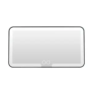 Rechargeable LED Car Makeup Mirror, Dimmable Touchscreen Sun Visor Vanity Mirror with 3 Color Light Modes, Boujee Car Interior Accessory, Clip-On Foldable Design, Gift for Her