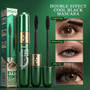 Two-in-one double-layer natural and long-lasting mascara, waterproof and sweat-resistant without smudging, thick and curled dual-effect mascara, professional mascara, Voluminous Lengthening Mascara