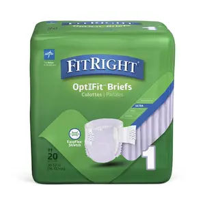 FITRIGHT OptIFit Briefs with Flexible Stretch Panels Ultra-Level Core Absorbency Soft Antileak Guards & Center Tab for Comfortable Fit