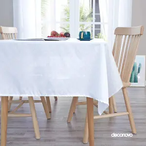Deconovo Printed Sectors Pattern Tablecloth Durable Oxford Polyester Wrinkle Resistant for Dining Room Festive Design 4-6 People Rectangle Tablecloth