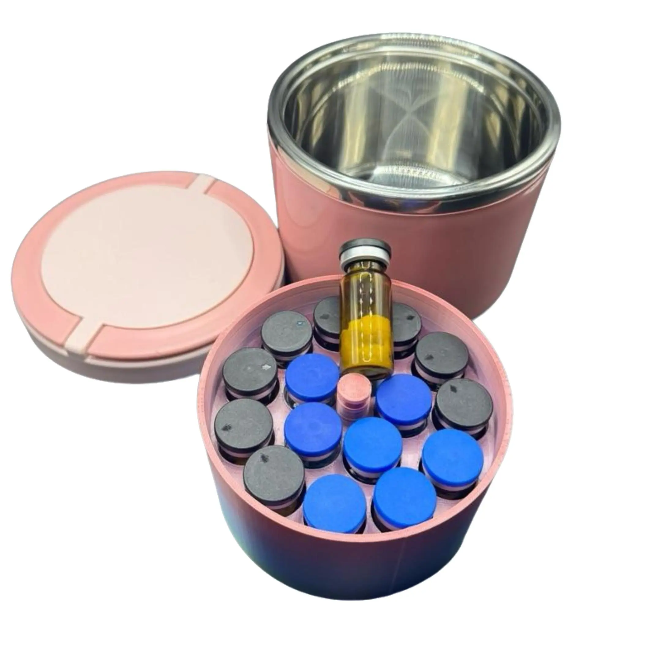 Coolpeps - Cold Storage with Insert - Holds 16 10ml vials- Ideal for Gray Market Long Term Freezer Storage and Travel