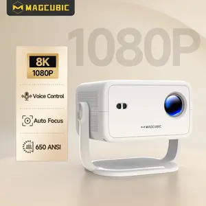 [US warehouse] Magcubic L018 Projector Android 14.0 650ANSI Auto Focus & Keystone Correction 8K Videosource Supported Native 1080P Wifi6 BT5.2 Portable Movie Outdoor Airmouse projector 2025 mini projector
