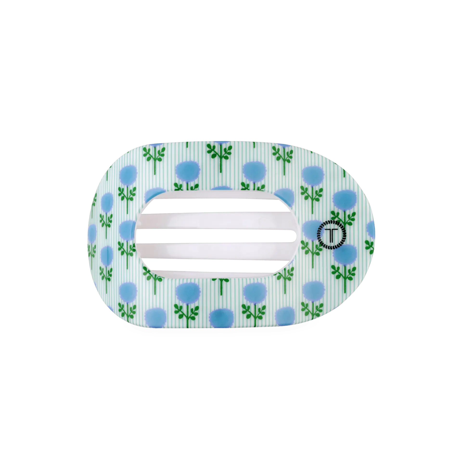 Blue Marigold Medium Flat Round Hair Clip