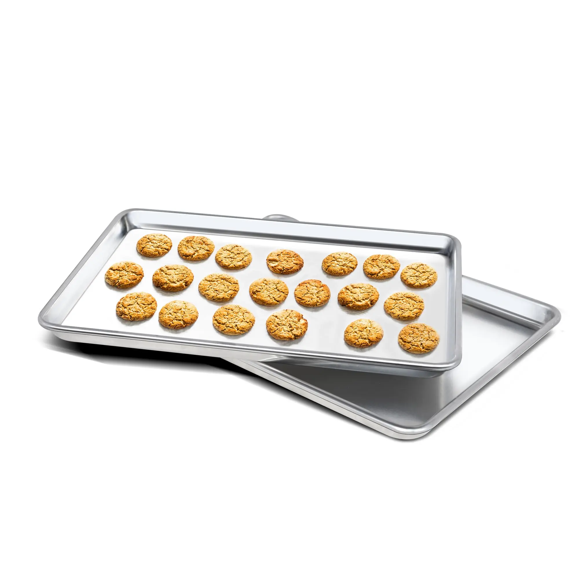 Hakka Aluminum Baking Sheet,Commercial Baking Pans Set,Cookie Sheets for Baking,Warp ResistantNon Stick Bread Baking Tray (13"x18"X2PCS)