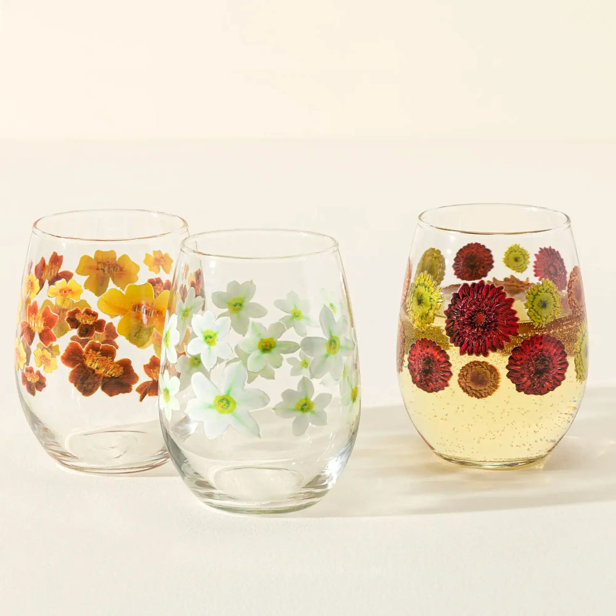 Birth Month Flower Printed Glass, Kitchen Drinkware with Violet Design, Ideal Birthday Gift Ideas for Daily Use