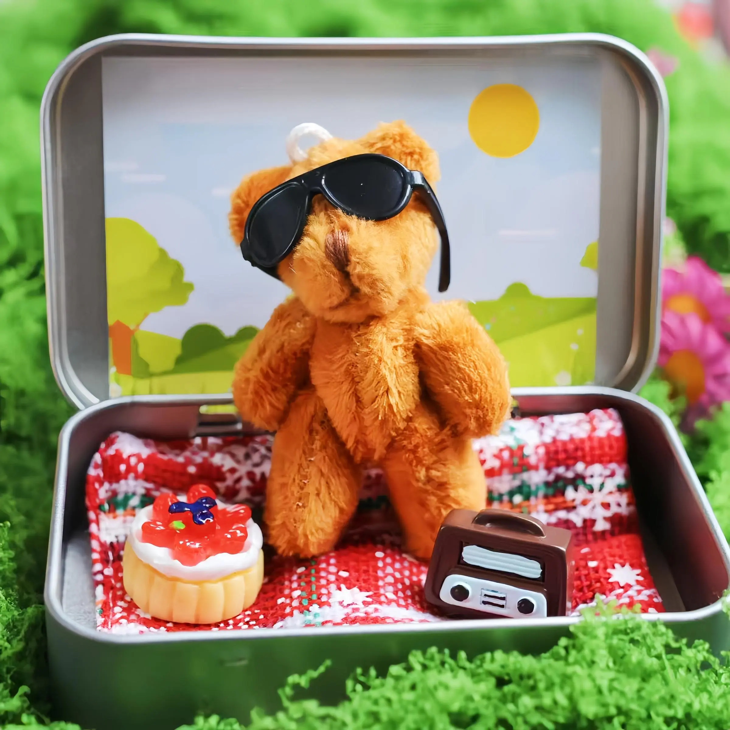 1pc Teddy Bear Picnic Gift, Pocket Teddy Bear Hug, Anxiety Bear Hug, Spring Summer Mini Bear, Christmas Valentine's Day Graduation Gift