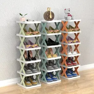 5 Floors foldable Multi-Layer Shoe Rack, No Assembly Shoe Organizer, Space Saving Shoe Storage Shelf for Entryway, Dorm, Bedroom & Closet