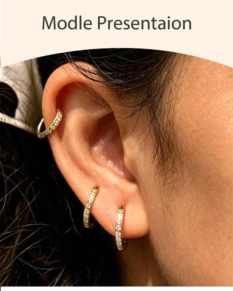 GGIRL Trendy, Versatile, And Unique Designs Suitable For Multiple Piercings—Stackable Earrings For Cartilage, Earlobes, And Helix Piercings. This Three-Size Earring Set Makes The Perfect Gift For Earring Enthusiasts And Fans Of Layered Styling