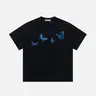 Aelfric Eden Men's Oversized Unisex Short-Sleeve Psychedelic Butterfly Print T-Shirt, Trending Clothes, Vintage Y2K Streetwear Clothing, Casual Top
