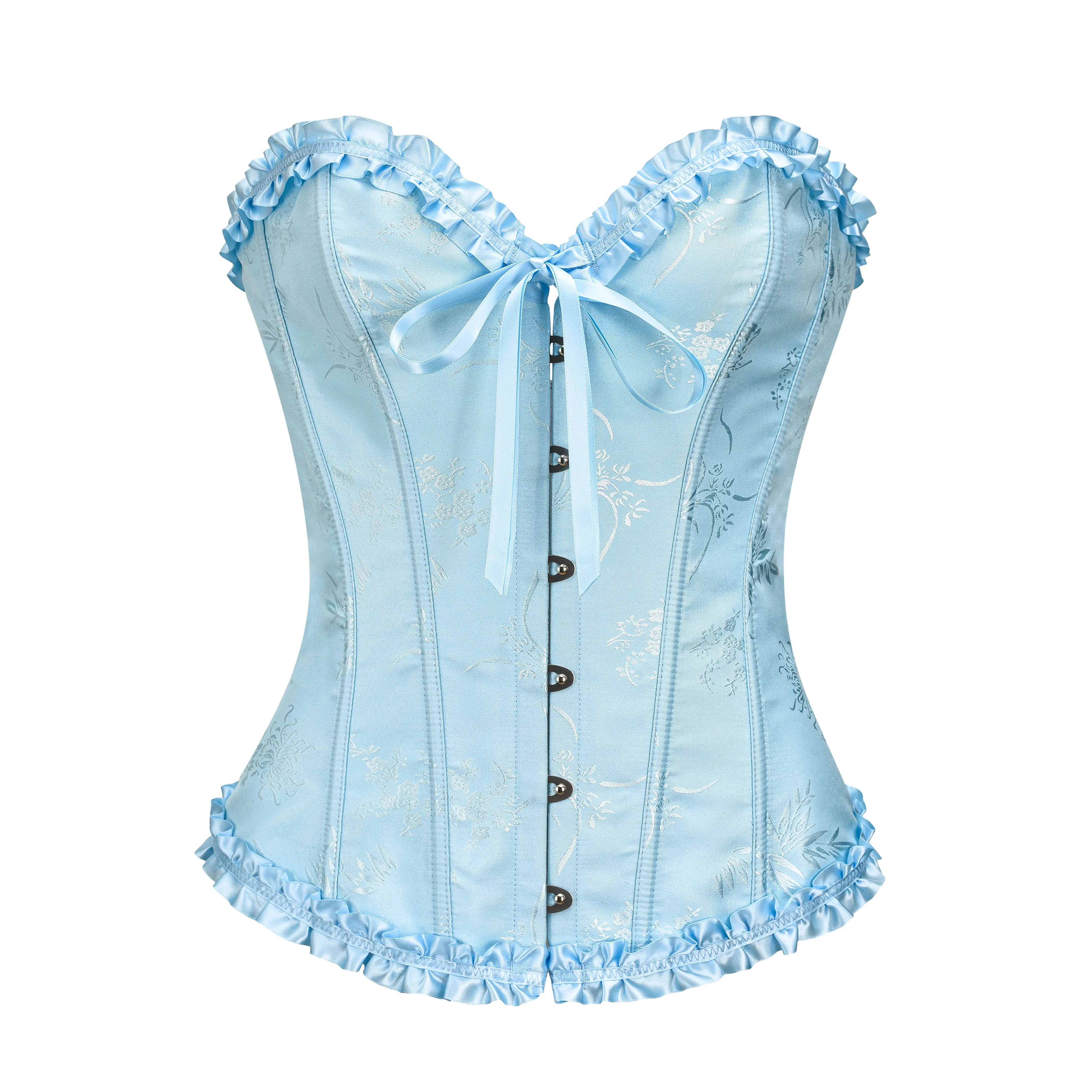 Fashion Womens Lace Up Corset Top Overbust Body Shaper Bustier Corsets for Women (26046)
