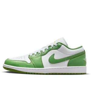 Men's Jordan 1 Low SE White/Chlorophyll-Lightening (HF4823 100)