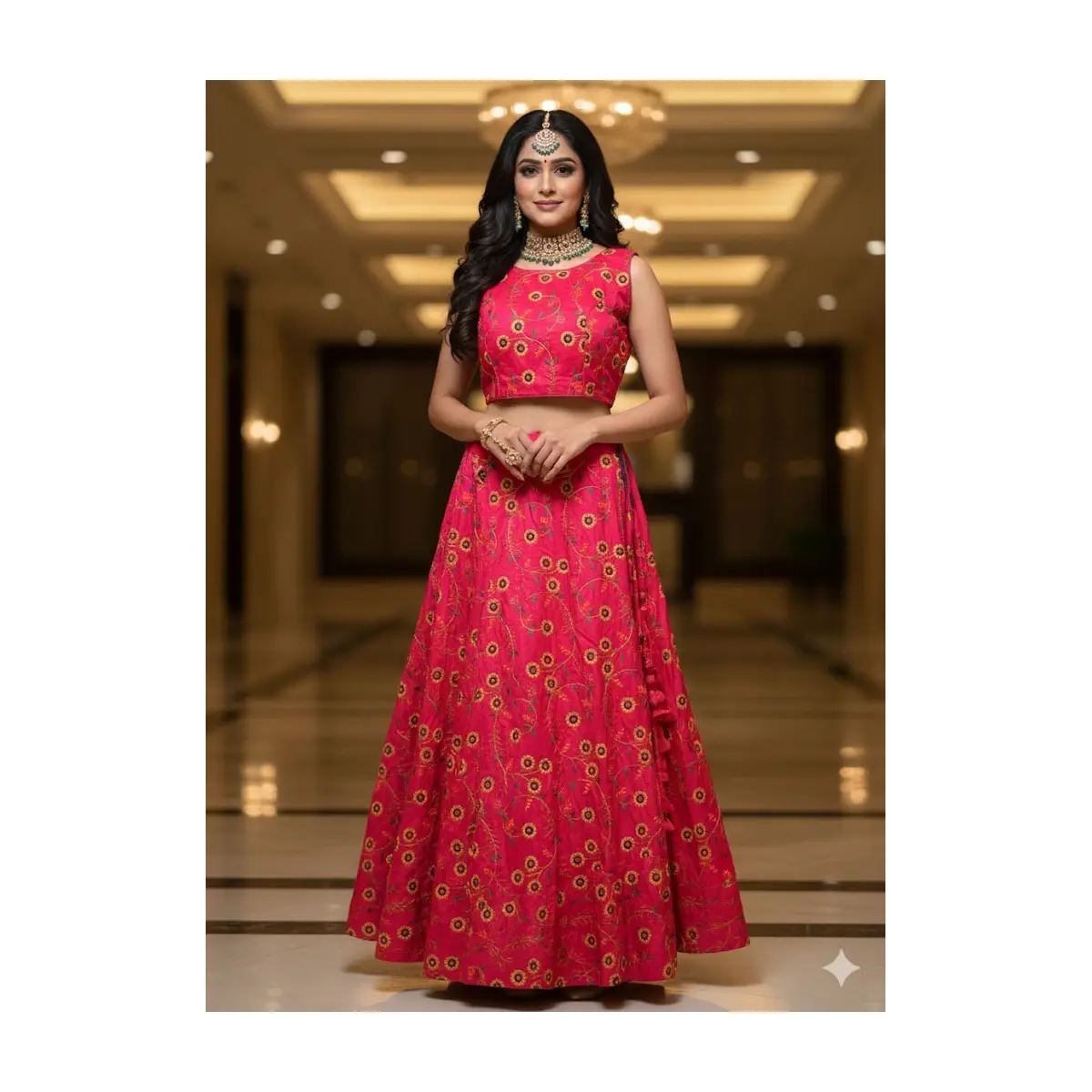 K32 Stunning Pink Embroidered Lehenga Choli Set - Festive Indian Wear