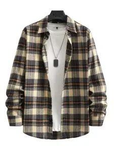 Men's Plaid Shirt Without Tee, Fashionable Men's Plaid Jacket, Casual & Layering, Perfect Gift Idea, Thick