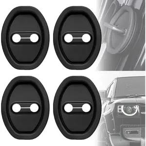 4 pieces / 8 pieces silicone door latch cover, car door latch anti-rust plug protector, universal attack door latch protection silent shock-absorbing pad, decorative lock accessories for most vehicles