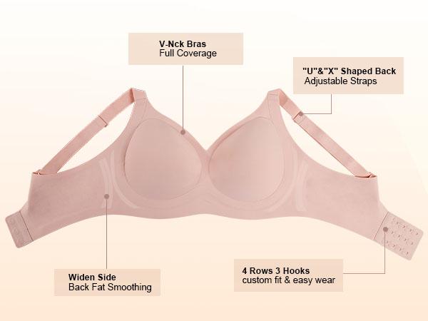 As Fairy Womens Wireless Jelly Bra Plus Size Supportive Seamless Bras Full Coverage Push Up Comfortable No Underwire Tshirt Bras #summervibes