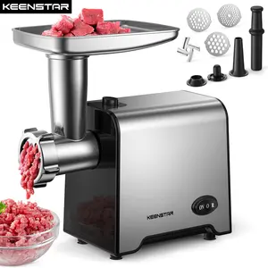 Big Deal Electric Compact Meat Grinders, Stainless Steel Sausage Stuffer Maker 450W(3000W Max) Food Chopper Grinder with Blade & 3 Plates,Tubes & Kubbe Kit,Meat Mincer Machine Ground Beef/Pork Kitchen Appliances Black Grinding Household Device
