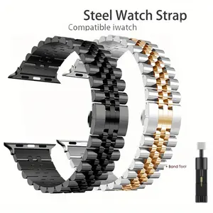 Compatible Iwatch Band Stainless Steel Metal Strap, Fits Series 9/8/7/6/5/4/3/2/1 Ultra 2/1 Se, Ideal Gift Choice, Accessories, Smart Watch Accessories, Smart Watch Straps