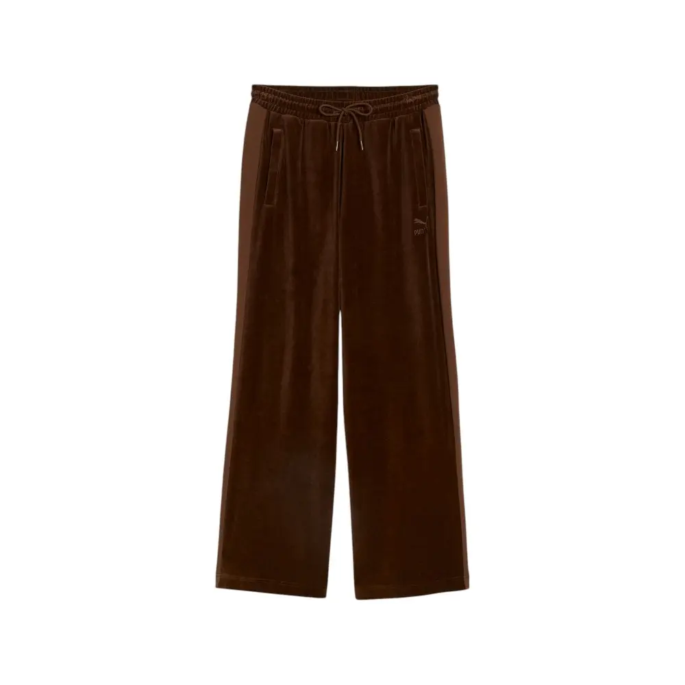 PUMA Mens T7 Oversized Velour Pants Casual - Brown