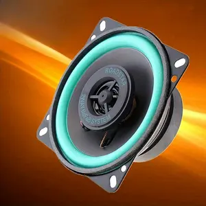 4-Inch 100W Car HIFI Coaxial Speaker - 2-Way Stereo Audio with Full-Range Mid-Bass & Tweeter, Green High-Grade ABS/Polyurethane, Direct Replacement/Upgrade for Car Door Speakers, Plug-and-Play Installation, Speakers for Car, Vehicle Audio Upgrade, Vibrant