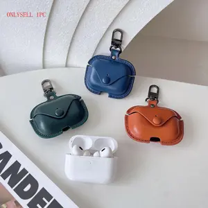 New Simple Vintage Leather Case Lightweight Secure for All AirPods Models (1st, 2nd, 3rd, 4th Gen, Pro, Pro 2, Pro3), Stylish Protective Cover Protection
