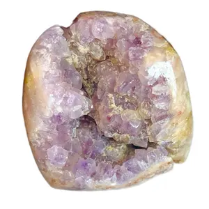 Purple Druzy Crystal Flower Agate Freeform