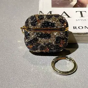 European and American leopard print flash diamond is compatible with AirPods Pro Apple wireless bluetooth headset cover Accessories Protection AirPodspro3/2/3/4/5th generation advanced new model