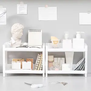 Double-Layer Desktop Organizer, File Storage Rack, Office Supplies Holder, Space-Saving Desk Accessory, Durable & Stylish Design, Desk Organizer Tidy