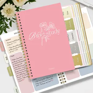 Daily Bible Study Journal Notebook Diary with Colorful Label Stickers, 1pc S.O.A.P Method Bible Study Planner Personalized Daily Morning Prayer Journal Note Taking & Faith Based Gifts For Women Men, School Supplies
