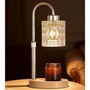 Gold Candle Warmer Lamp with Dimmer and Timer,Home Lamp for Scented Jar,Wax Melt Warmer,Mother's Day/Birthday/Christmas Gifts for Mom/Wife,,with 2 Bulbs