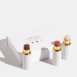 Ogee Contour Collections - Three-Step Organic Glow Routine - Blush, Bronzer & Highlight - Certified Organic Cruelty-Free All Natural