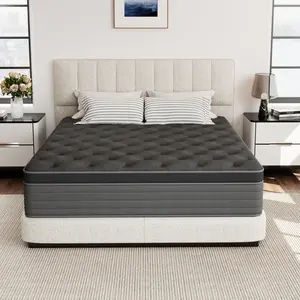 【summergarden】Mattress 12/14 Inch Twin, Full, Queen, King Mattress Memory Foam And Spring, Hybrid MattressMedium Firmness, Lumbar Support, For Home Rooms Hotels, Boxed Halloween ChristmasGift Furniture queen size mattress